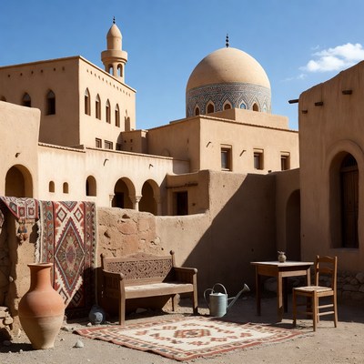 Traditional Moroccan Courtyard Mosque