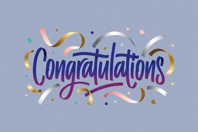 Congratulations with Colorful Confetti