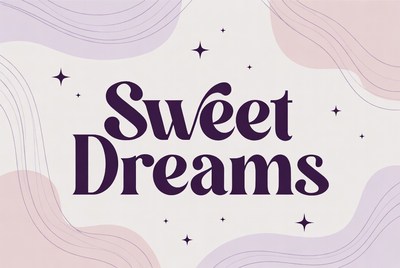 Sweet Dreams Text Illustration