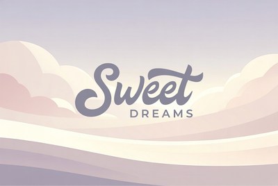 Sweet Dreams Text with Clouds