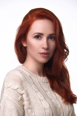 Woman with long red hair