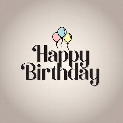 Happy Birthday with Balloons