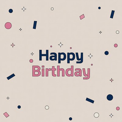 Happy Birthday Card Illustration