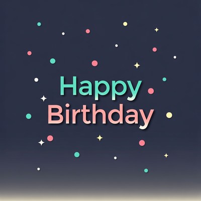 Happy Birthday Clipart Illustration