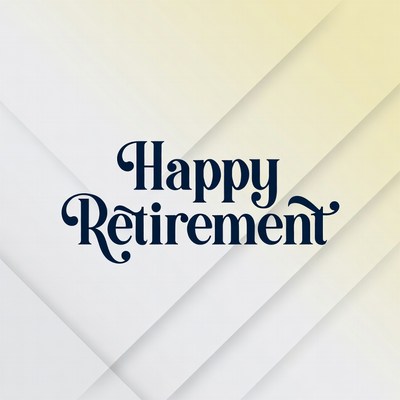 Happy Retirement Text Graphic