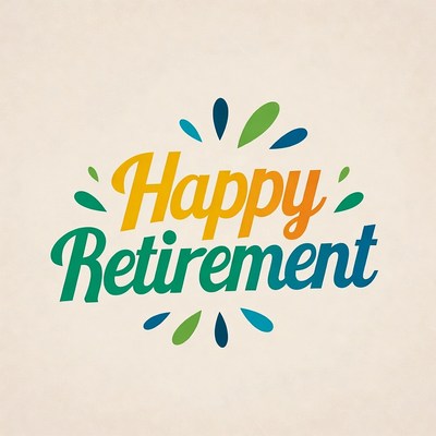 Happy Retirement Illustration