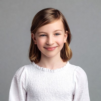 Young girl smiling portrait