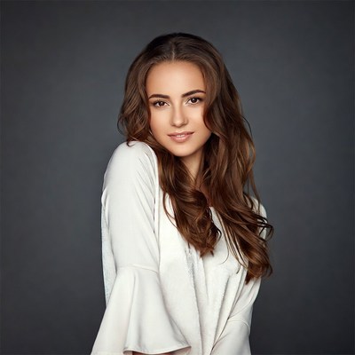 Beautiful woman with long brown hair