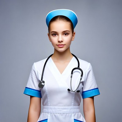 Young woman in nurse uniform