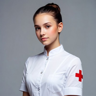 Young woman in nurse uniform