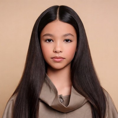 Asian girl with long black hair