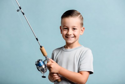 Boy holding fishing rod