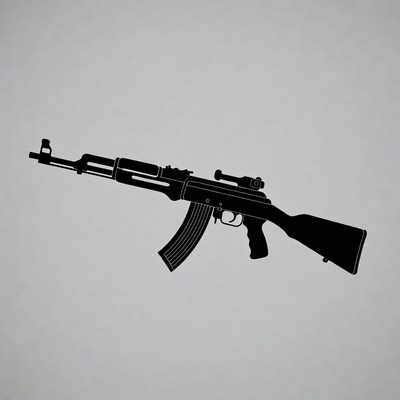 AK-47 Silhouette Illustration