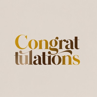 Congratulations Text Illustration