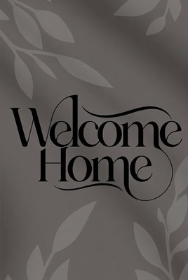 Welcome Home Text with Leaves