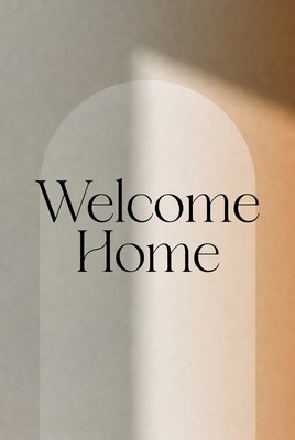 Welcome Home Text Graphic