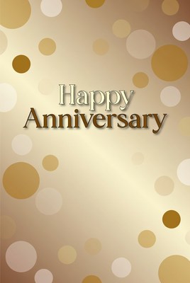 Happy Anniversary Gold Bubbles