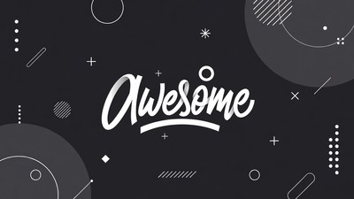 Awesome Typography on Geometric Background