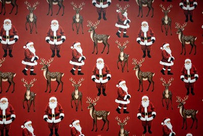 Santa Claus and Reindeer Pattern