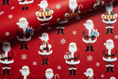 Santa Claus Wrapping Paper Pattern