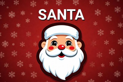 Cartoon Santa Claus Face