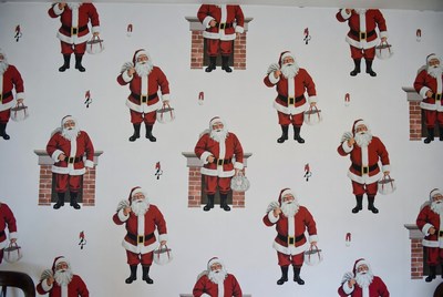 Repeating Santa Claus Chimney Pattern