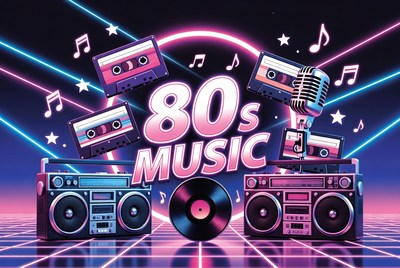 80s Music Neon Illustration