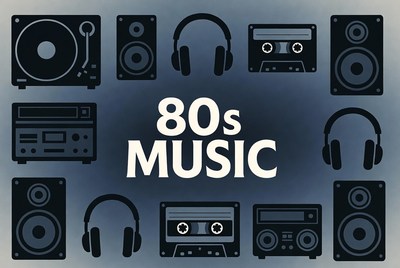 80s Music Silhouette Icons