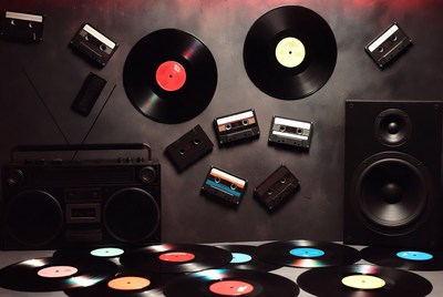 Vintage Vinyl Records and Cassettes