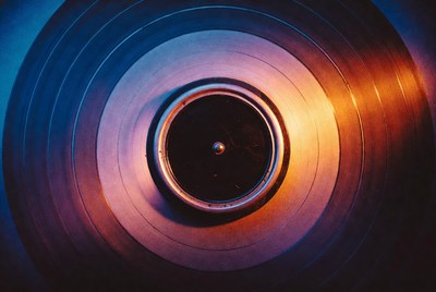 Close-up vinyl record