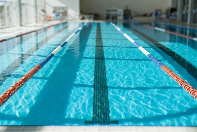 Empty Olympic Swimming Pool Lanes