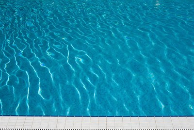 Clear blue swimming pool water