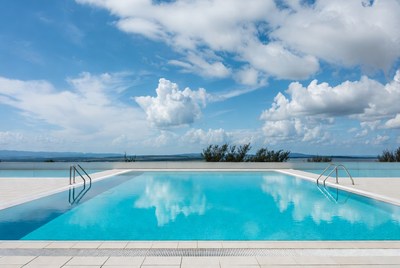 Infinity Pool Overlooking Mountains