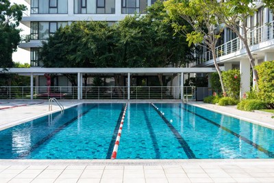 Outdoor Swimming Pool with Buildings