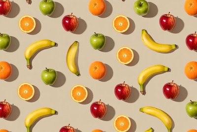 Assortment of Apples Bananas Oranges