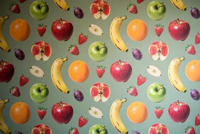 Colorful Fruit Pattern Background