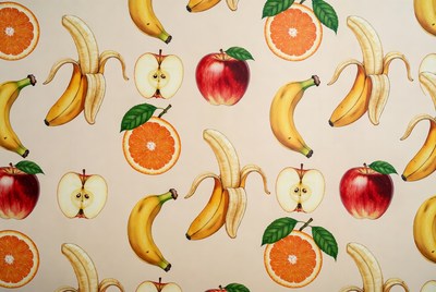 Banana Apple Orange Fruit Pattern