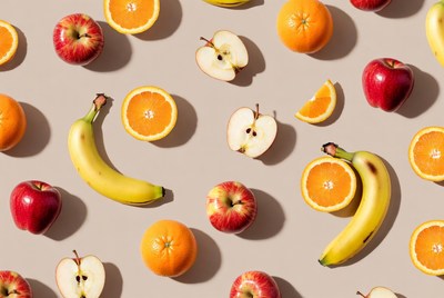 Fresh Fruits Bananas Apples Oranges