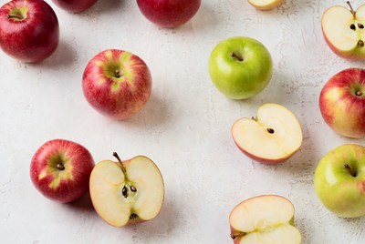 Red and Green Apples with Slices