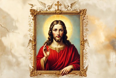 Jesus Christ in golden frame
