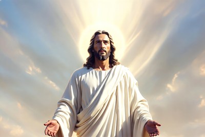 Jesus Christ with arms outstretched