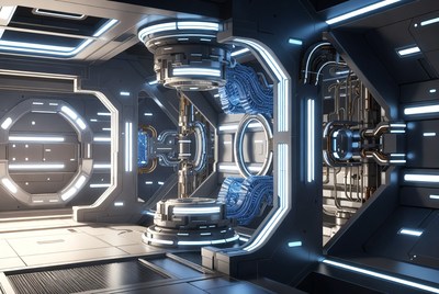 Futuristic Sci-Fi Engine Room