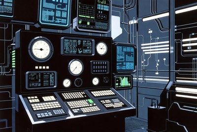 Futuristic Sci-Fi Control Panel