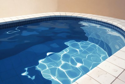 Blue Swimming Pool Corner