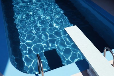 Diving Board Over Blue Pool