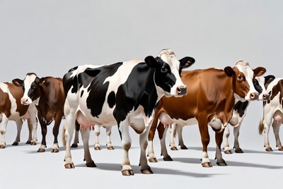 Group of Holstein Dairy Cows