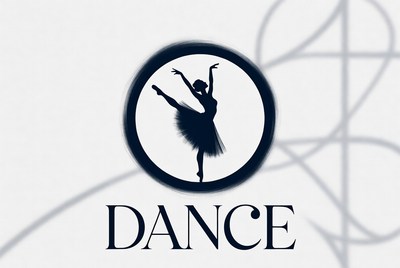 Ballerina Silhouette in Dance Circle