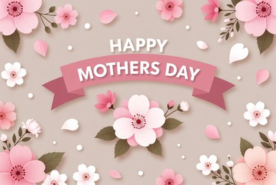 Happy Mother's Day Flowers Banner
