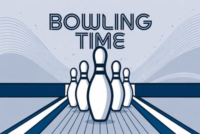 Bowling Time Illustration with Pins