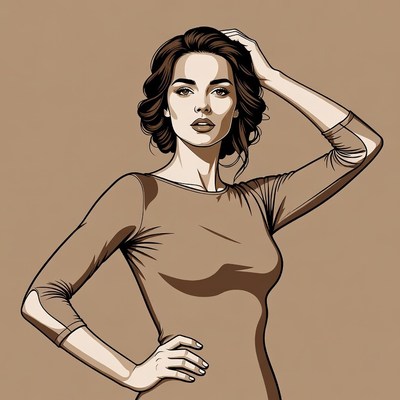 Woman touching head thoughtfully